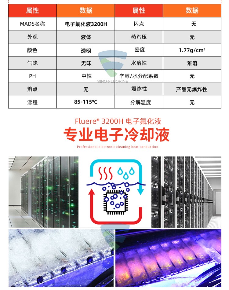 Fluere-3200H電子氟化液參數(shù)及效果展示